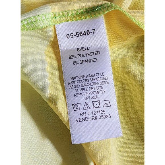 Club Style Yellow Lime Green Nightgown Dress - Size 12, Stretchy and Comfortable - Picture 6 of 15